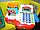Детская касса Мой магазин 7256 Joy Toy с калькулятором, сканером, чеком, продуктами, со светом и звуком, фото 5