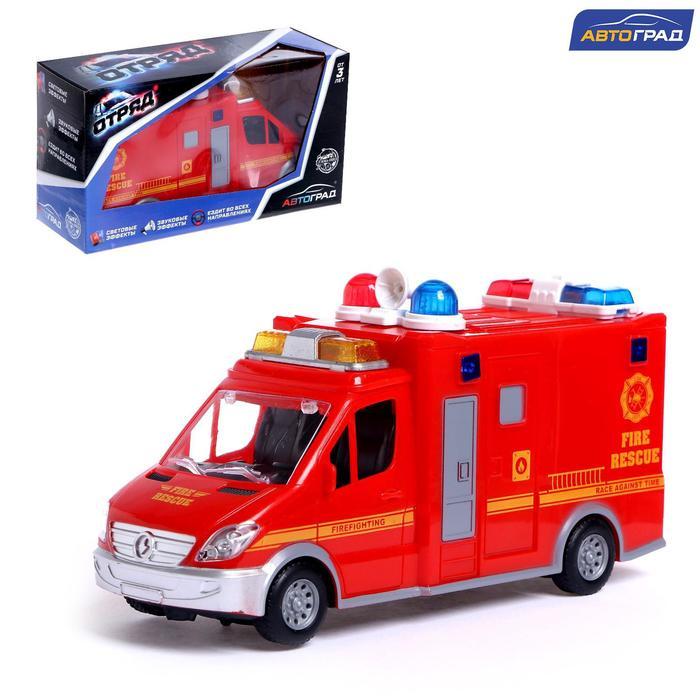 Машина «Пожарная служба», работает от батареек, световые и звуковые эффекты - фото 1 - id-p162757740