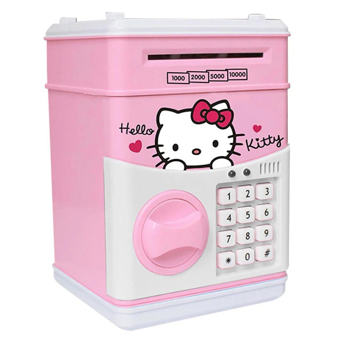 Электронная игрушка Копилка "Сейф" с купюра приёмником и с кодовым замком розовая - фото 1 - id-p161191205