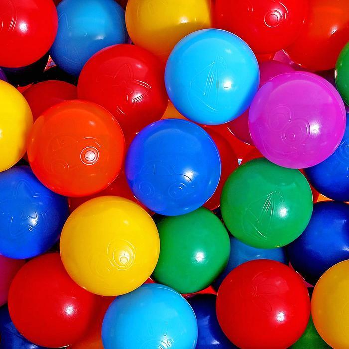 Шарики для сухого бассейна с рисунком, диаметр шара 7,5 см, набор 90 штук, разноцветные - фото 8 - id-p162759788