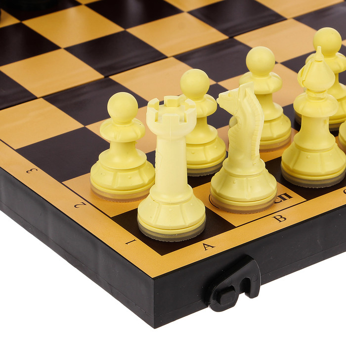 Настольная игра 2 в 1 "Семейная": шахматы, шашки, доска пластик 30 х 30 см - фото 2 - id-p162762766