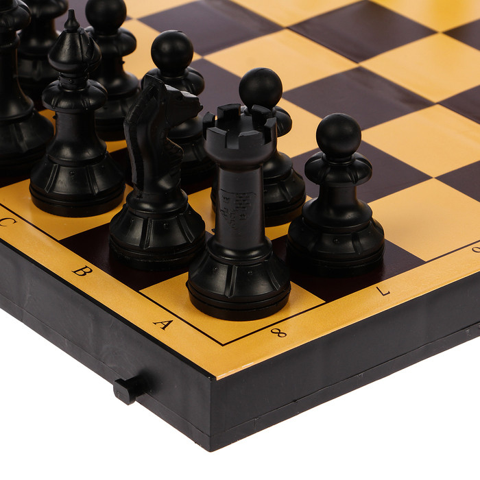 Настольная игра 2 в 1 "Семейная": шахматы, шашки, доска пластик 30 х 30 см - фото 3 - id-p162762766
