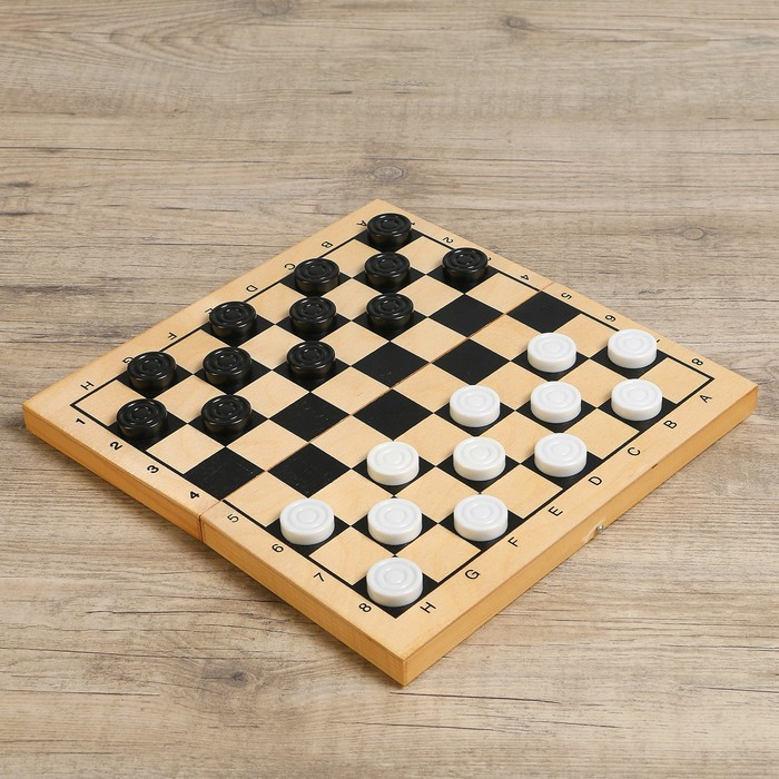 Настольная игра 2в1 "Лучший": шахматы, шашки (король h=7.2 см, пешка h=4 см), поле 29х29 см - фото 3 - id-p162762769