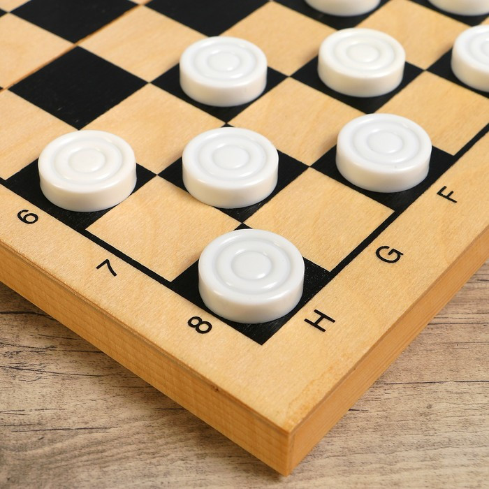 Настольная игра 2в1 "Лучший": шахматы, шашки (король h=7.2 см, пешка h=4 см), поле 29х29 см - фото 4 - id-p162762769