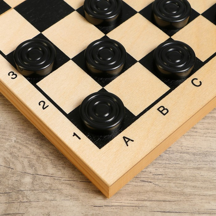 Настольная игра 2в1 "Лучший": шахматы, шашки (король h=7.2 см, пешка h=4 см), поле 29х29 см - фото 5 - id-p162762769