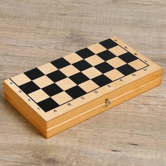 Настольная игра 2в1 "Лучший": шахматы, шашки (король h=7.2 см, пешка h=4 см), поле 29х29 см - фото 6 - id-p162762769