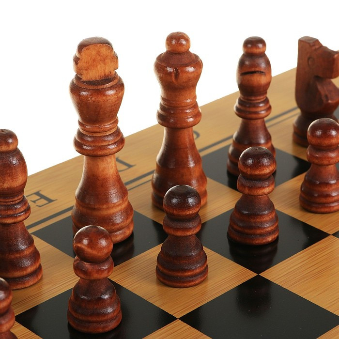 Настольная игра 3 в 1 "Король": нарды, шахматы, шашки, 39 х 39 см - фото 2 - id-p162762780