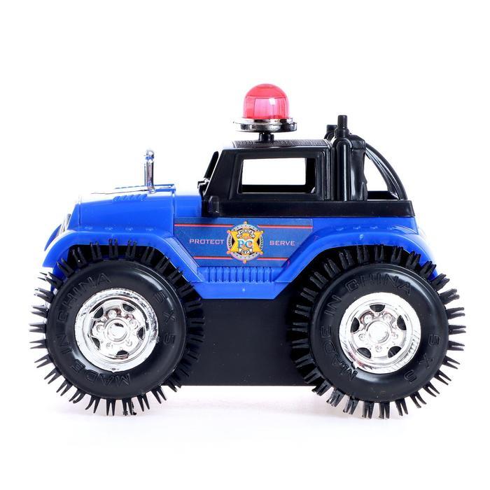 Машина перевёртыш радиоуправляемая «Полиция», работает от батареек, цвет синий - фото 2 - id-p162757850