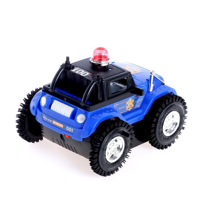 Машина перевёртыш радиоуправляемая «Полиция», работает от батареек, цвет синий - фото 3 - id-p162757850