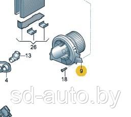 Вентилятор печки Polo Sedan, 6R1819015A