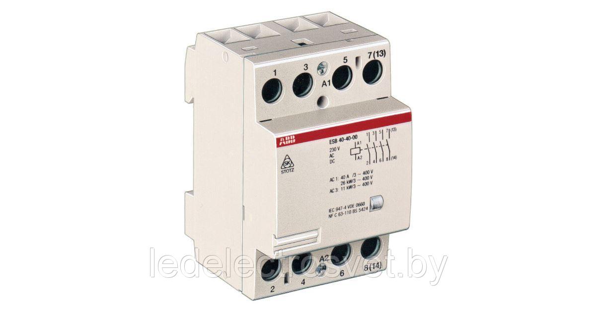 Контактор модульный ESB40-30, 40A, 3NO, 230VAC, 3M