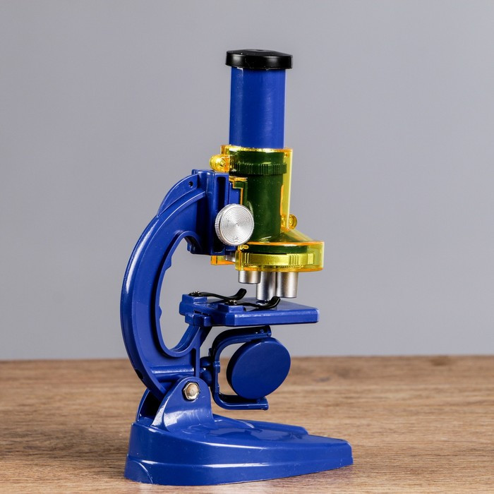 Микроскоп, кратность увеличения 450х, 200х, 100х, синий - фото 5 - id-p162763818