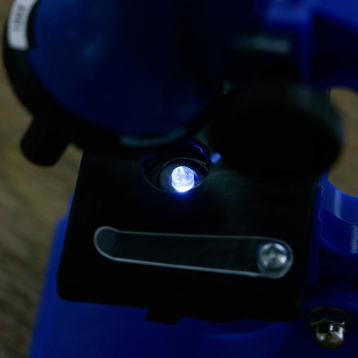 Микроскоп, кратность увеличения 600х, 300х, 100х, с подсветкой, 2АА, синий - фото 7 - id-p162763820