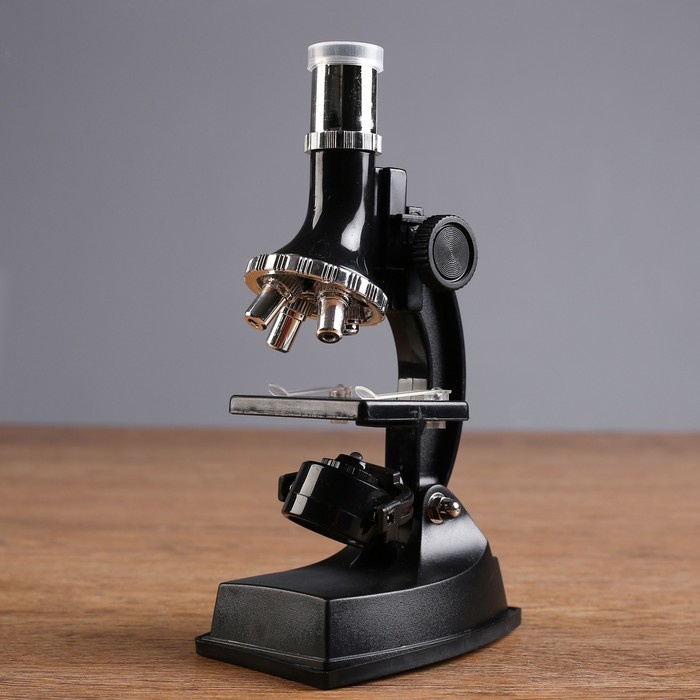 Микроскоп, кратность увеличения 900х, 600х, 300х, 100х, с подсветкой, набор для исследований - фото 2 - id-p162763829