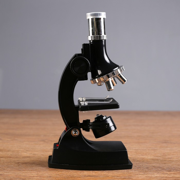 Микроскоп, кратность увеличения 900х, 600х, 300х, 100х, с подсветкой, набор для исследований - фото 4 - id-p162763829