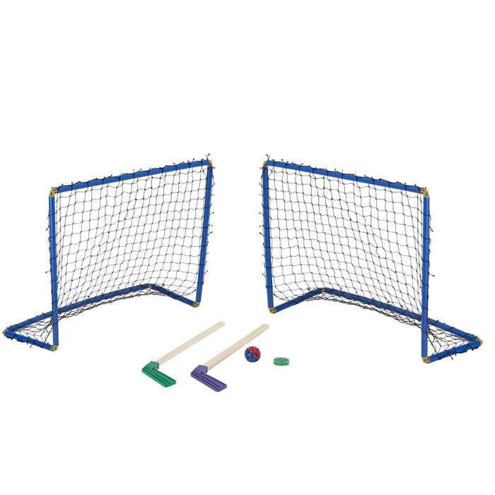 Набор хоккейный 6 в 1: 2 клюшки, 2 ворот с сеткой, шайба, мячик, в коробке - фото 2 - id-p162765042