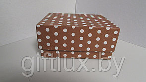 Коробка подарочная "Горох", 7*12*15 см коричневый