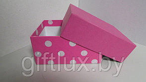 Коробка подарочная "Горох", 7*12*15 см ярко-розовый