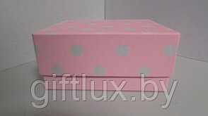 Коробка подарочная "Горох", 7*12*15 см на розовом