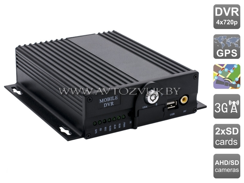 Видеорегистратор четырехканальный AVIS AVS510DVR c 3G и GPS