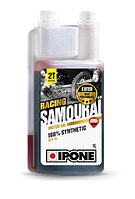 Масло IPONE Samourai Racing КЛУБНИКА моторное 2T, 100% Synthetic with Ester для двухтактных двигателей