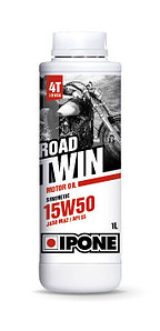 Масло IPONE Road Twin 15W50 моторное, Synthetic для четырехтактных двигателей мотоциклов, 1 л