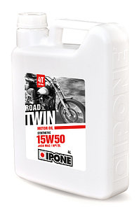 Масло IPONE Road Twin 15W50 моторное, Synthetic для четырехтактных двигателей мотоциклов, 4 л