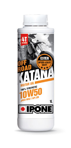 Масло IPONE KATANA OFF ROAD 10W50 моторное,100% Synthetic with Ester, 1 л - фото 1 - id-p162649292