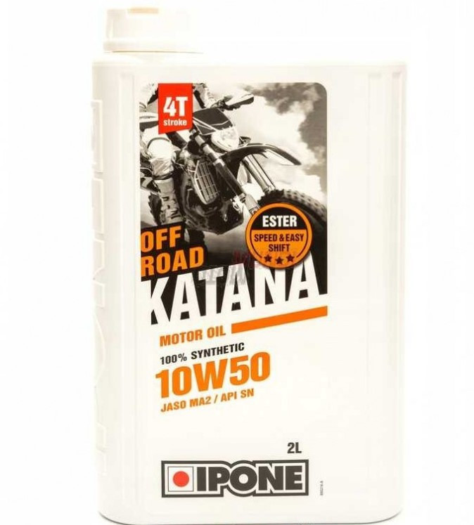 Масло IPONE KATANA OFF ROAD 10W50 моторное, 100% Synthetic with Ester, 2 л - фото 1 - id-p162649294