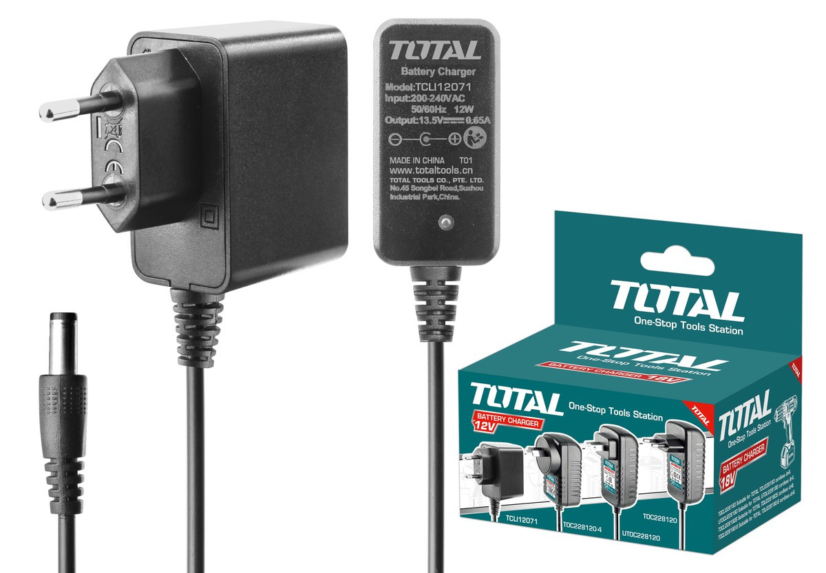 Зарядное устройство 12В для шуруповертов Li-ion TOTAL TCLI12071 - фото 3 - id-p162825494
