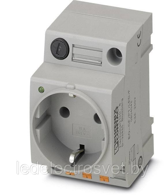 Розетка EO-CF/UT/LED/S с переключателем и индикатором, винтовые зажимы, монтаж DIN-рейка / прямой, 16A, - фото 1 - id-p162827496