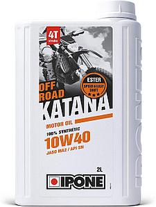 Масло IPONE KATANA OFF ROAD 10W40 моторное, 100% Synthetic with Ester, 2 л