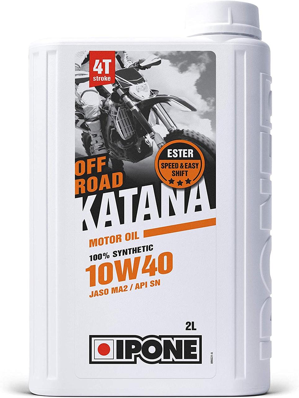 Масло IPONE KATANA OFF ROAD 10W40 моторное, 100% Synthetic with Ester, 2 л - фото 1 - id-p162649286