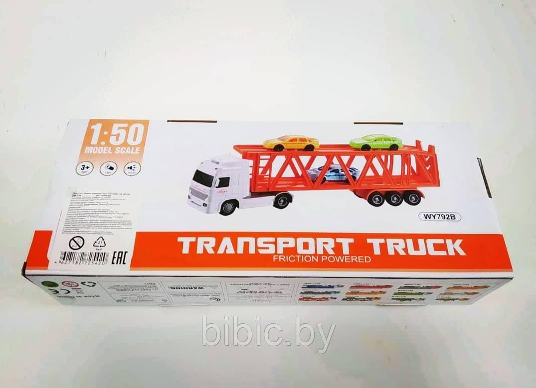 Автовоз с двухъярусным прицепом и Машинками Truck на батарейках - фото 2 - id-p162848578