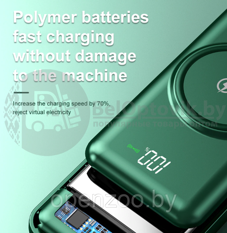Зарядное устройство Fast charging 4 кабеля /Внешний аккумулятор 20000 мАч/Беспроводное зарядное для iPhone - фото 3 - id-p154194871