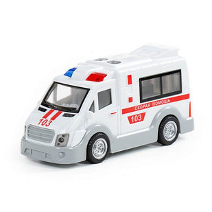 Детская игрушка инерционный автомобиль "Скорая помощь", автомобиль инерционный (со светом и звуком) (в