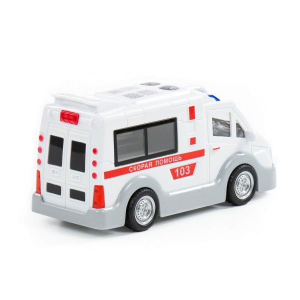 Детская игрушка инерционный автомобиль "Скорая помощь", автомобиль инерционный (со светом и звуком) (в - фото 3 - id-p162857069