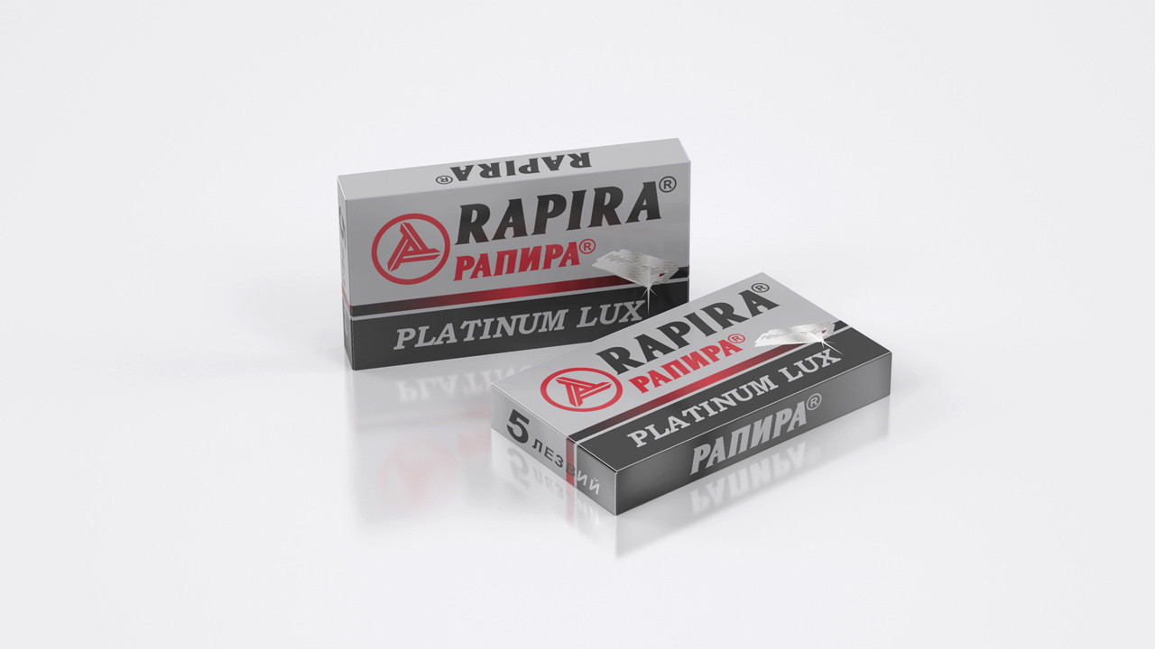 Лезвия двухсторонние Rapira Platinum Lux, 5 шт/уп - фото 2 - id-p162875018