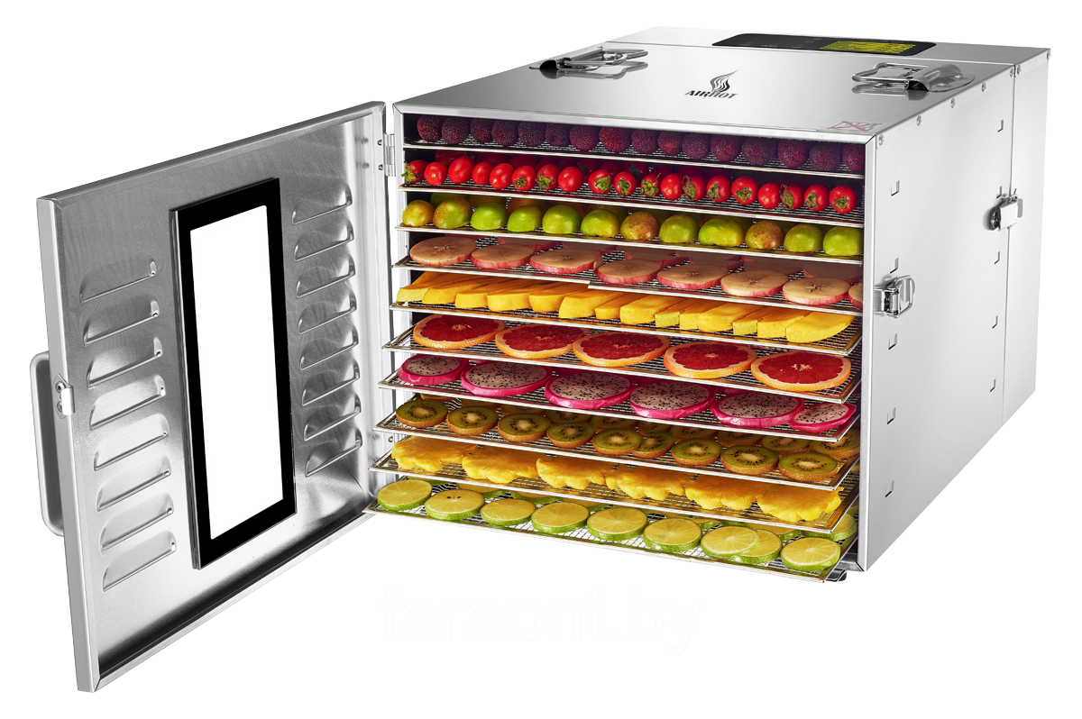 Дегидратор AIRHOT FD-10 на 10 уровней (сушилка для фруктов грибов овощей ягод) - фото 1 - id-p132908951