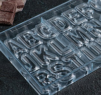 Форма для шоколада поликарбонатная «Алфавит английский», 27,5×13,5 см,