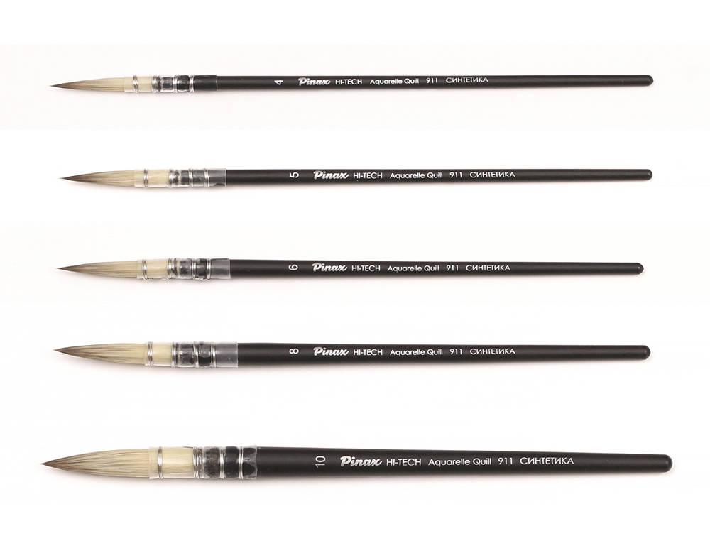 Кисть Pinax HI-TECH Aquarelle Quill Синтетика КРУГЛАЯ N 4: продажа ...
