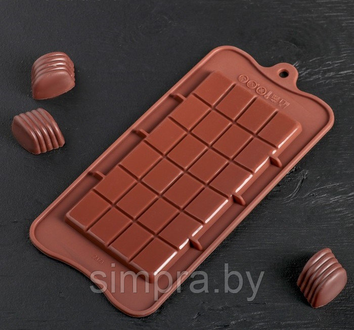 Форма силиконовая для шоколада "Плитка" - фото 3 - id-p162896073