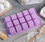 Форма силиконовая  "Куб"  4х4х4 см, 15 ячеек, фото 3