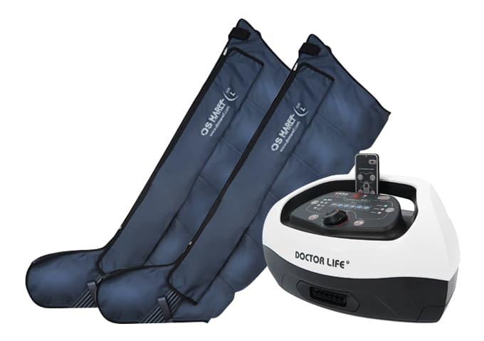Шестикамерный аппарат для прессотерапии SP 3000, манжеты для ног, рук, талии, массажный мат и сумка