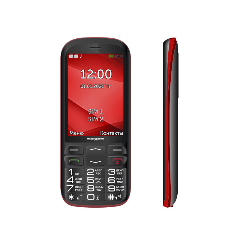 Мобильный телефон teXet TM-B409 цвет черный-красный