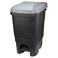 Контейнер для мусора 60л с педалью (серая крышка) (IDEA) (М2398)