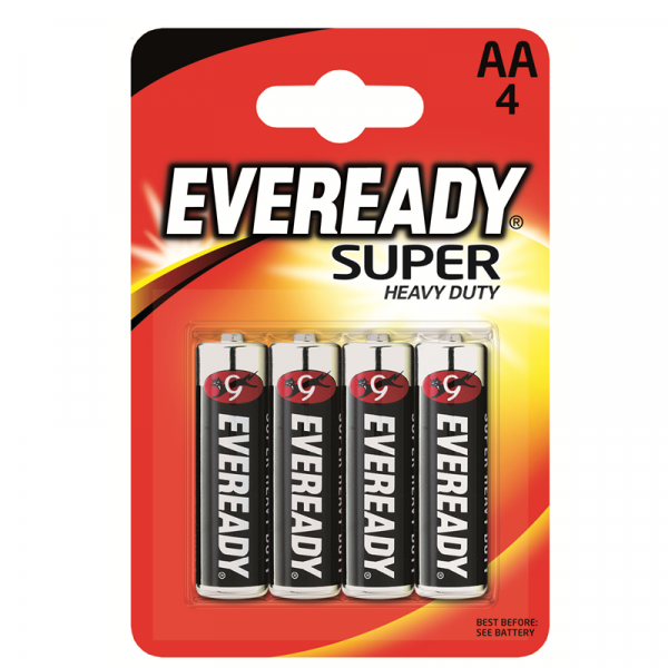 Батарейки Eveready угольно-цинковые HD АА-R6, 4шт - фото 1 - id-p162945331