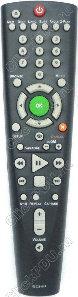 Пульт BBK RC026-01R DVD плеер+караоке ic