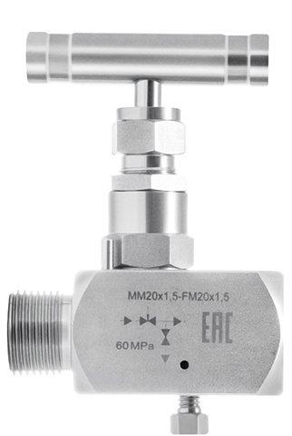 Одновентильный игольчатый клапан SS-2V4 до 60 МПа - фото 3 - id-p163022828
