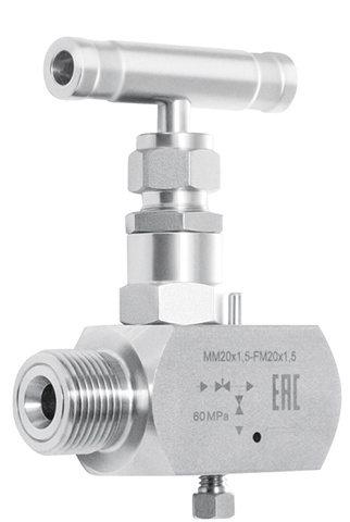 Одновентильный игольчатый клапан SS-2V4 до 60 МПа - фото 4 - id-p163022828